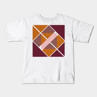 Geometric pattern Fire hot colors Kids T-Shirt